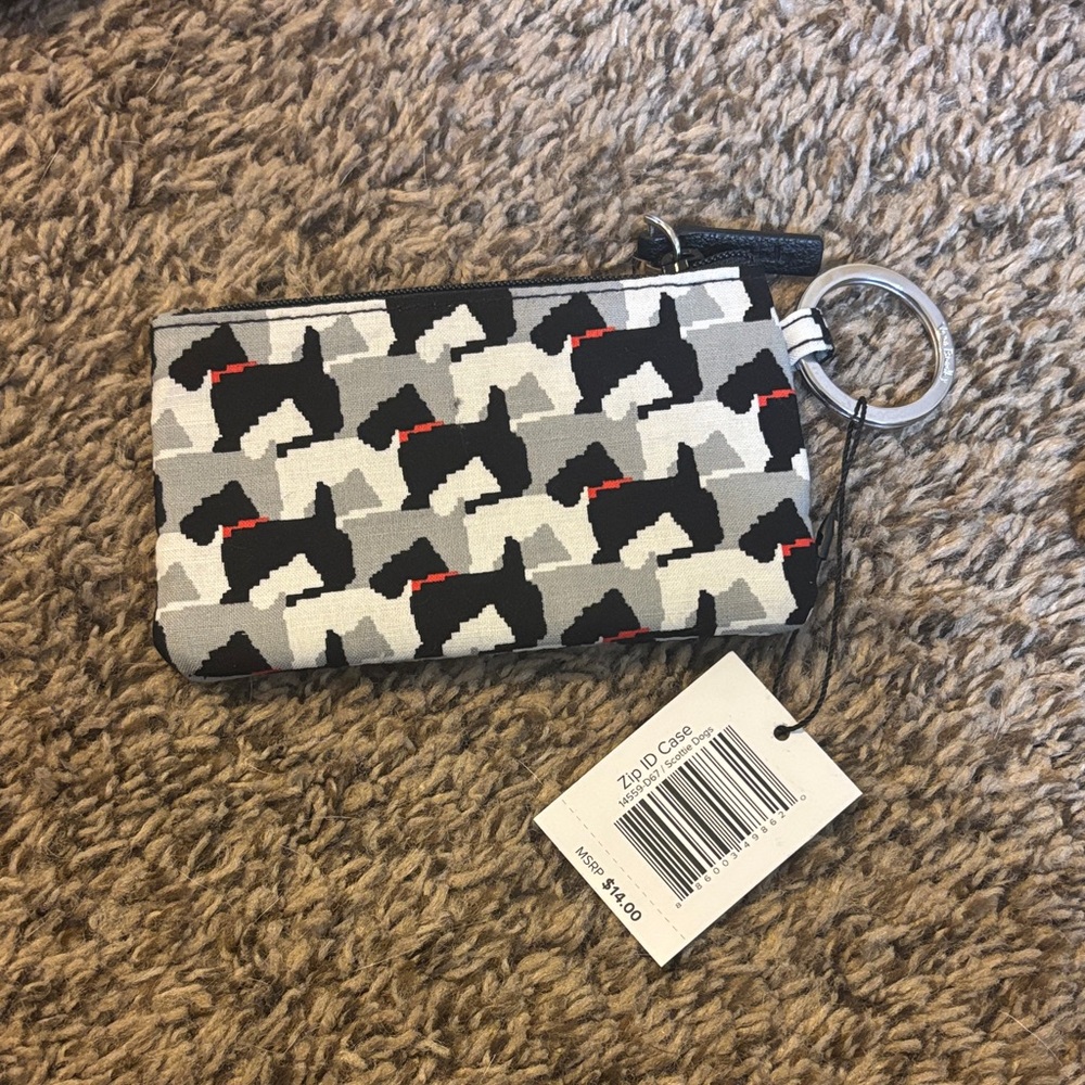 NWT Vera Bradley Scottie Dog Zip ID Case